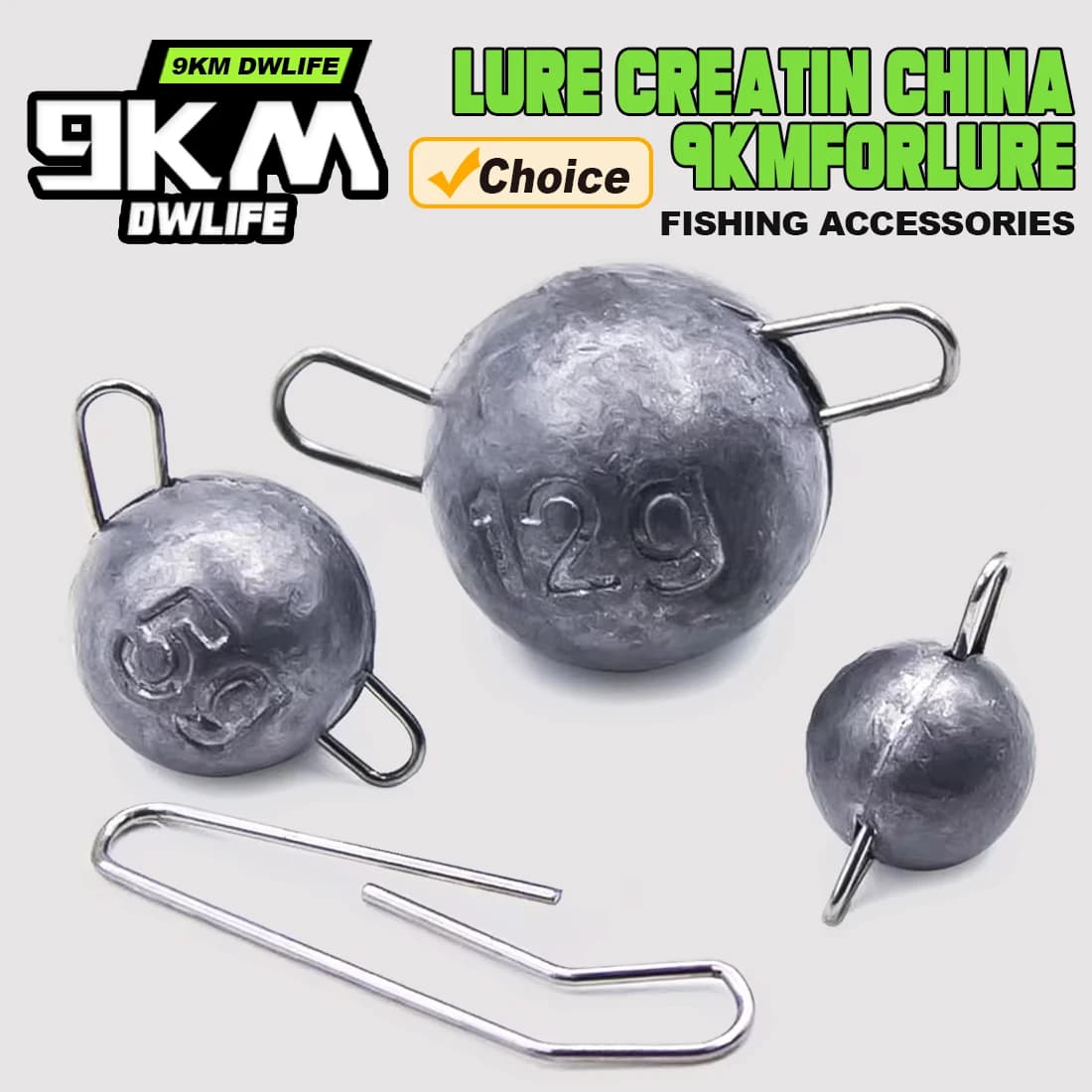 Plombs Cheburashka 10 pièces pour pêche en eau douce avec connecteur hameçon