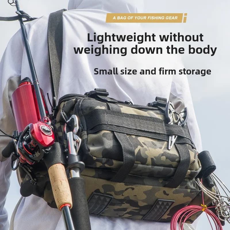 Sac à dos pêcheur étanche rangement canne à pêche portatif pêche à la mouche sport extérieur