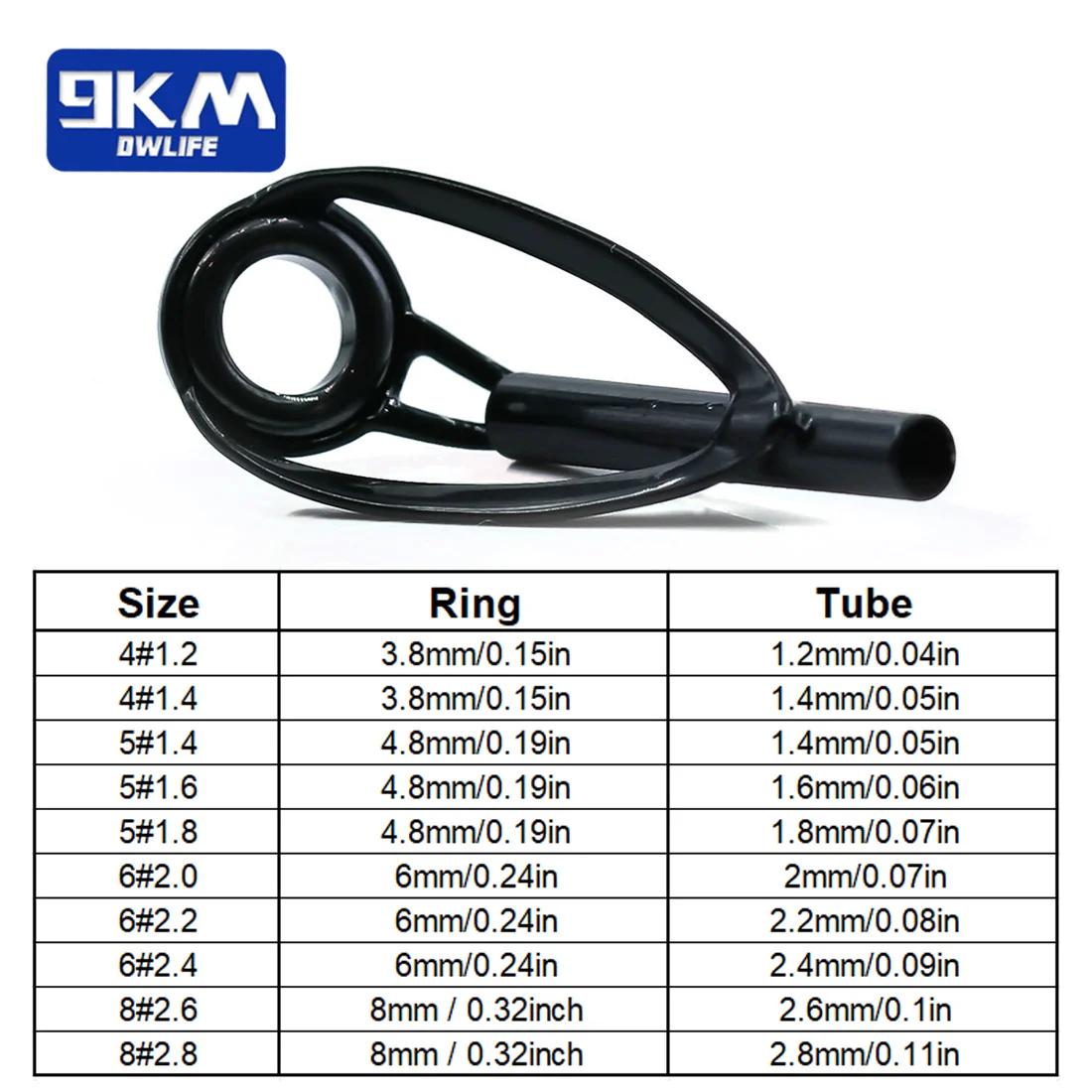 Kit réparation anneaux canne pêche céramique inox résistant eau douce mer remplacement guide fil