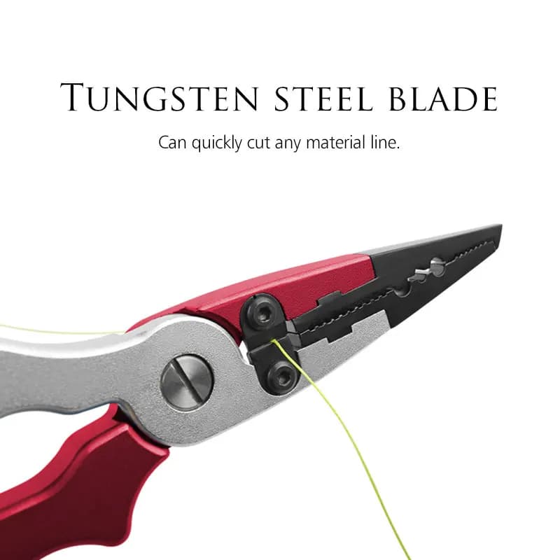 Pince de pêche aluminium Linnhue : coupe-ligne, extracteur d'hameçon et outil multifonction