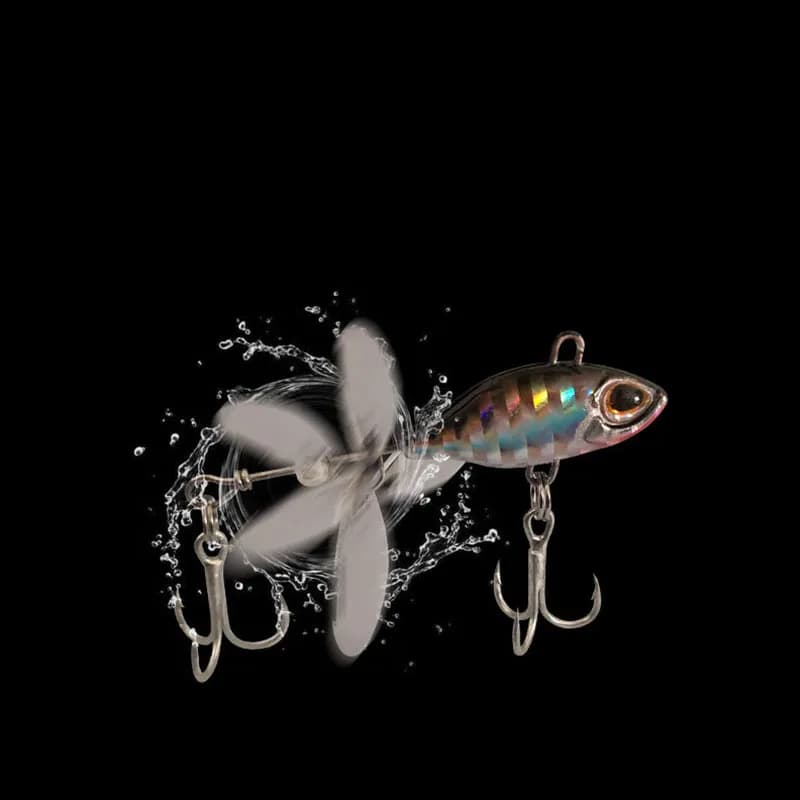 Leurre vibrant rotatif Long Shot 7g 10g 14g avec queue spinner pour pêche aux leurres durs