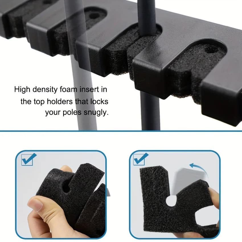 Support rangement cannes pêche ABS pour garage sécurisé équipement sportif facile installation