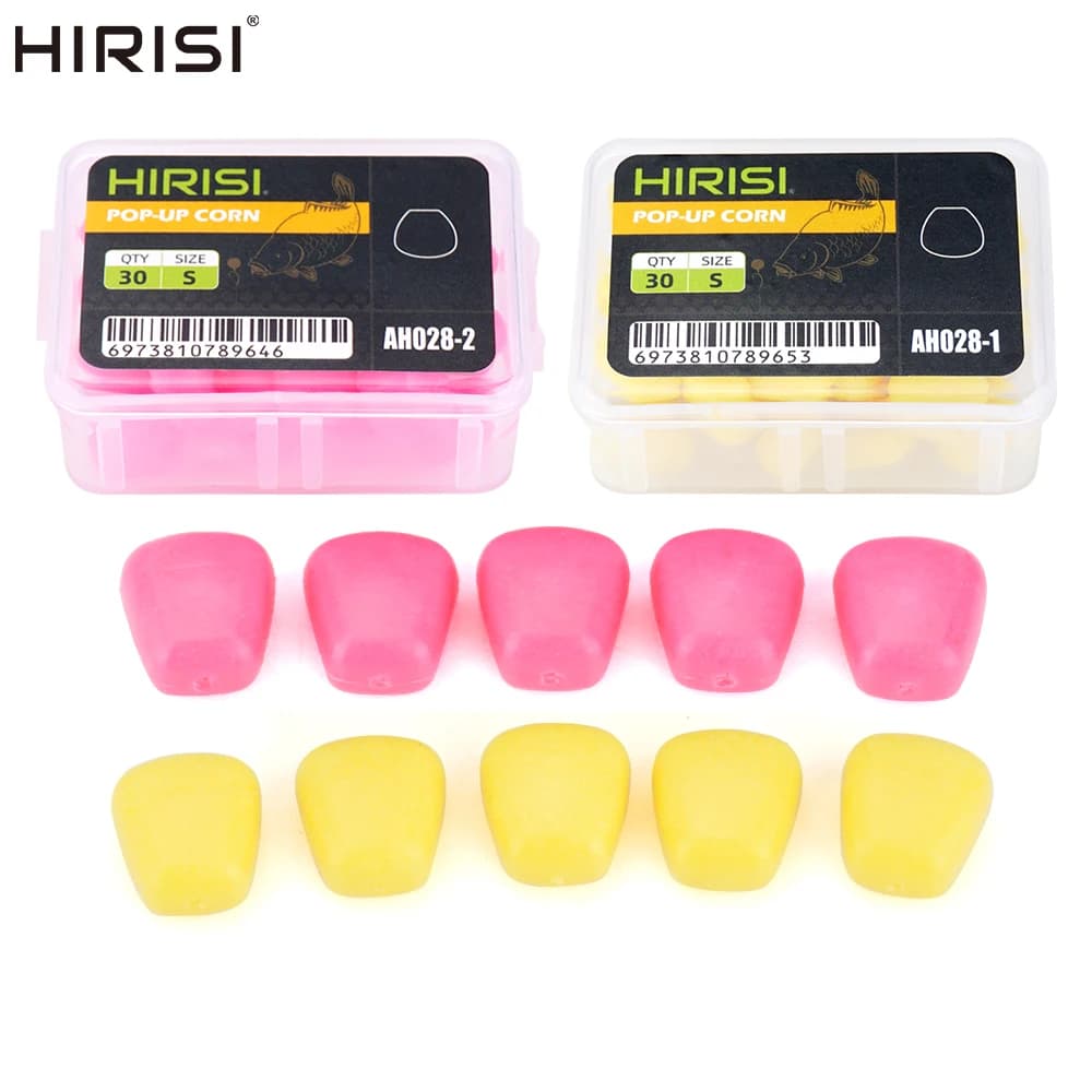 Maïs pop-up Hirisi 30/60 pièces - Appât artificiel flottant pour carp fishing avec présentation naturelle