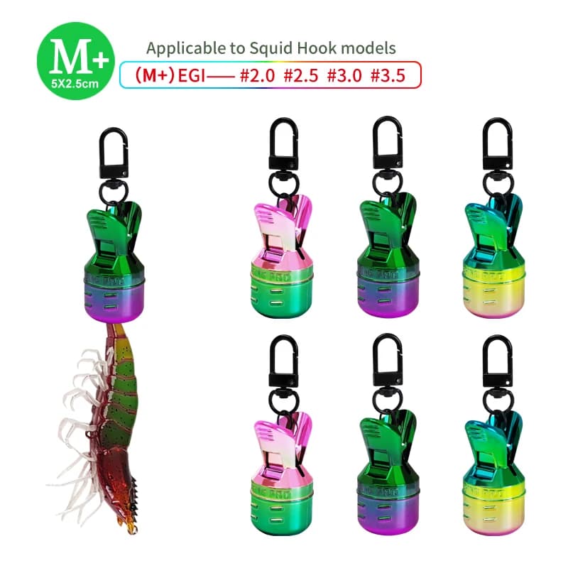 Kit 6 pièces protecteurs de leurres pour pêche au calmar - couvertures colorées pour appâts