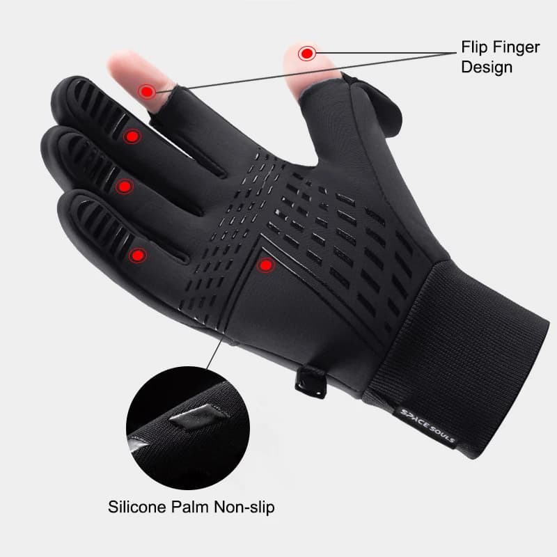 Gants chauds hiver homme femme imperméables tactiles sport extérieur pêche ski vélo