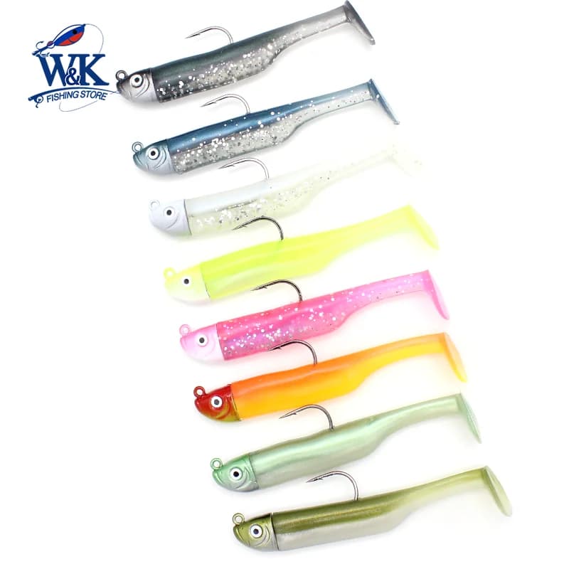 Kit leurre souple Slinky Shad 6cm avec tête plombée 5g - Appât 3 pouces pour poisson roche et mud minnow