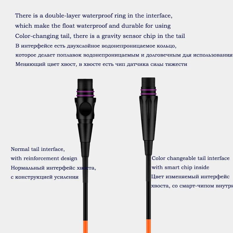 3 flotteurs souples intelligents lumineux 5.2mm - Interface électrique sans batterie pour pêche sensible