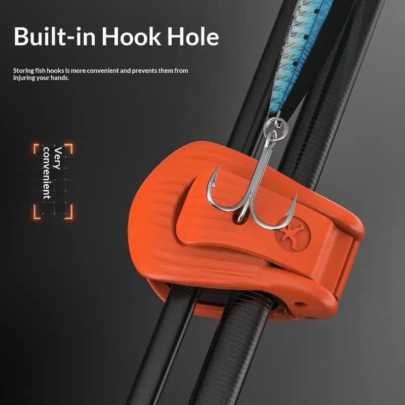 2/4 fixations cannes pêche compactes clips durables pour aventures pêche portables