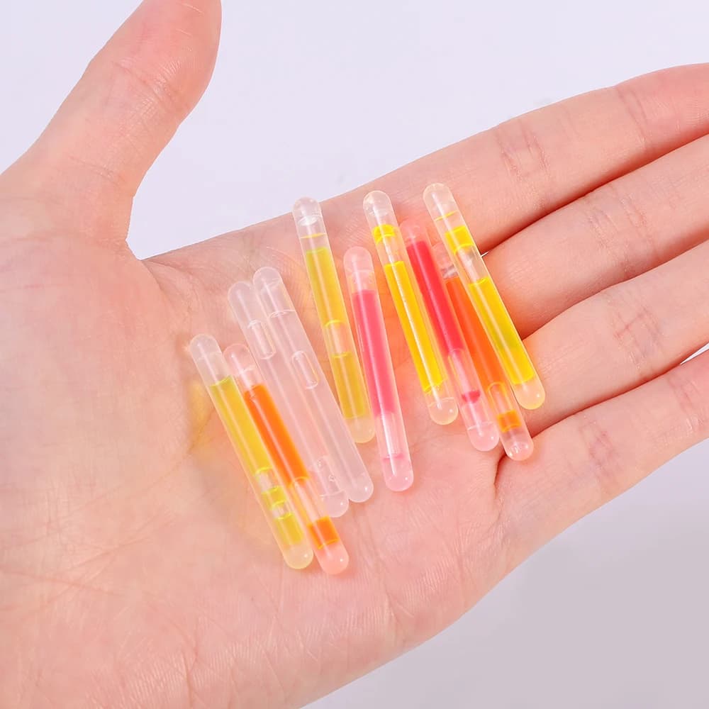 Bâtons fluorescents lumineux 10-100 pièces pour pêche de nuit et conditions de faible luminosité