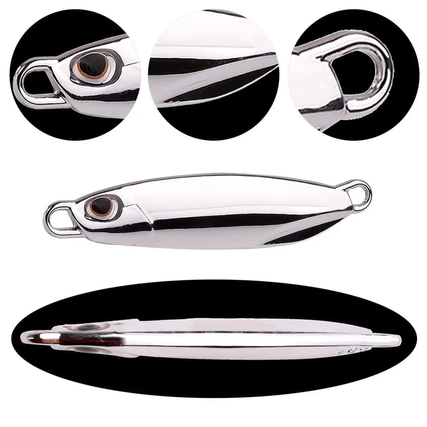 Set de 10 cuillères métal 10-40g - Jig casting pour pêche du bar en mer et carnassiers