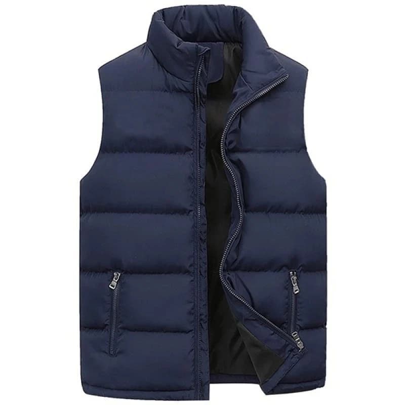 Veste sans manches imperméable hiver pêche, col montant et fermeture éclair, manteau chaud automne pour homme