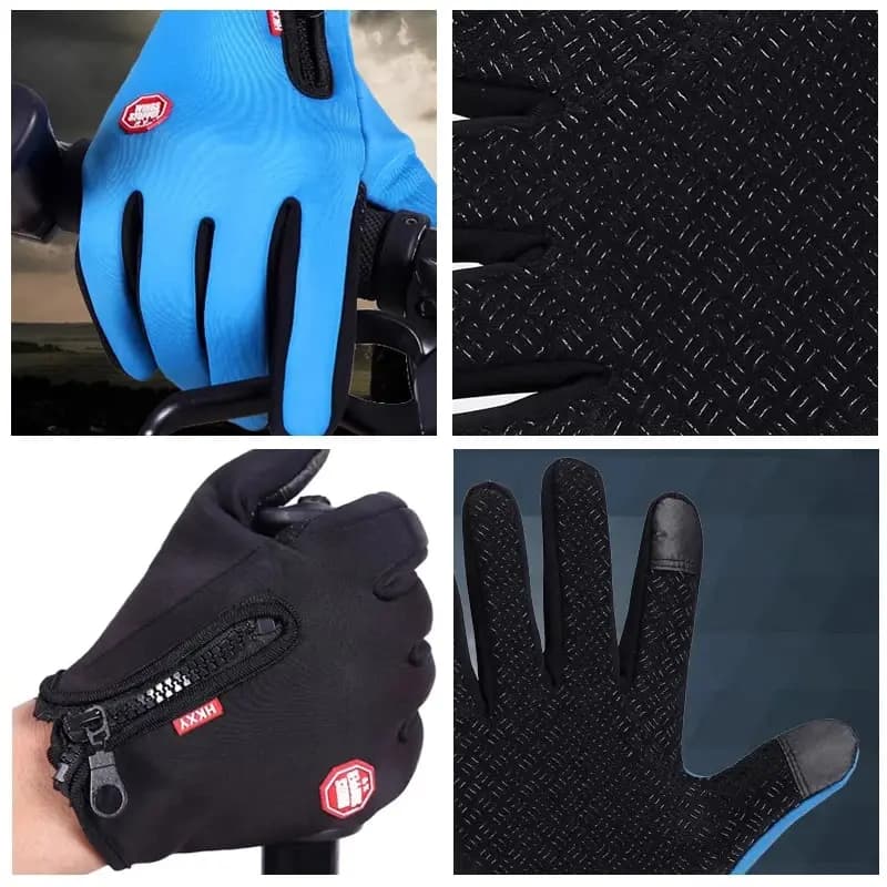 Gants vélo outdoor anti-dérapant - Chaleur hiver automne protection mains pêche froid