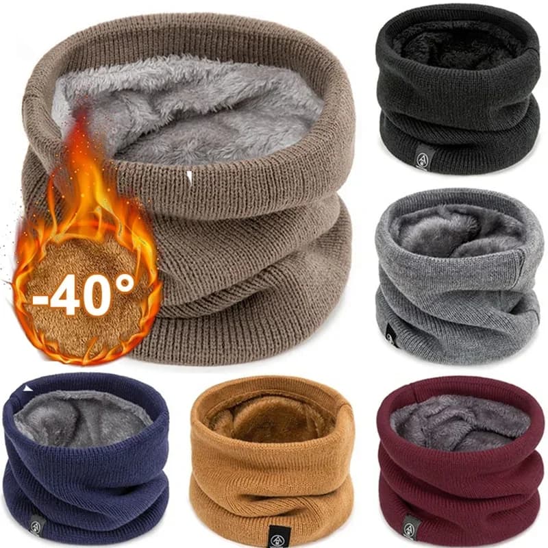 Cache-cou tricoté thermique unisexe sport hiver écharpe coupe-vent visage ski course vélo froid extérieur