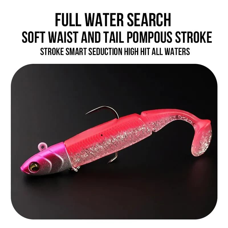 Leurre souple TAIYU T-tail 21g avec tête plombée, appât spinner métal pour brochet truite et perche
