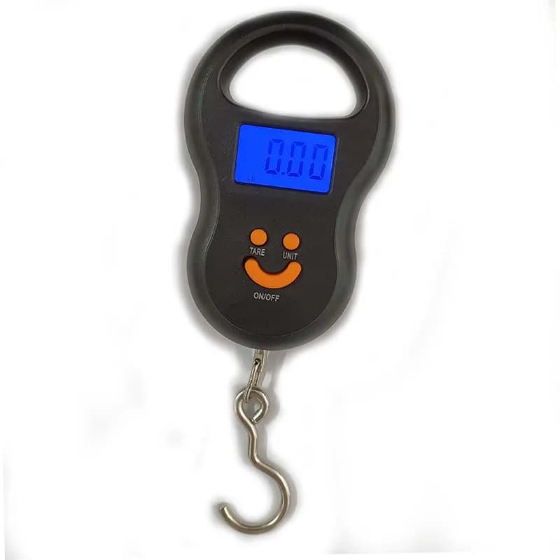 Balance digitale 40kg/10g mini pour pêche et cuisine - Pèse-bagages voyage avec crochet électronique