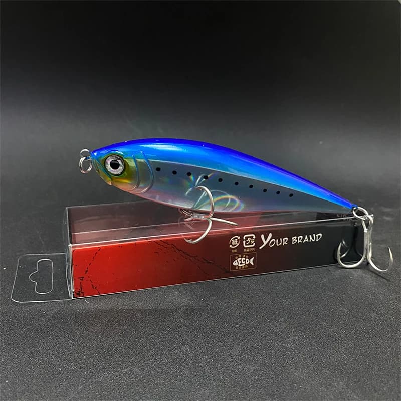 Leurre pencil 130mm 48g flottant pour truite de mer - Twitchbait 3D pêche au twitch saltwater