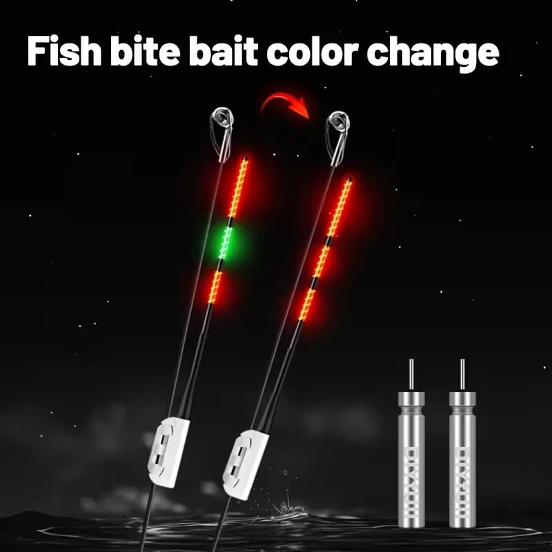 5 lampes embout canne rechargeables : lumière rouge haute visibilité pour morsures appâts