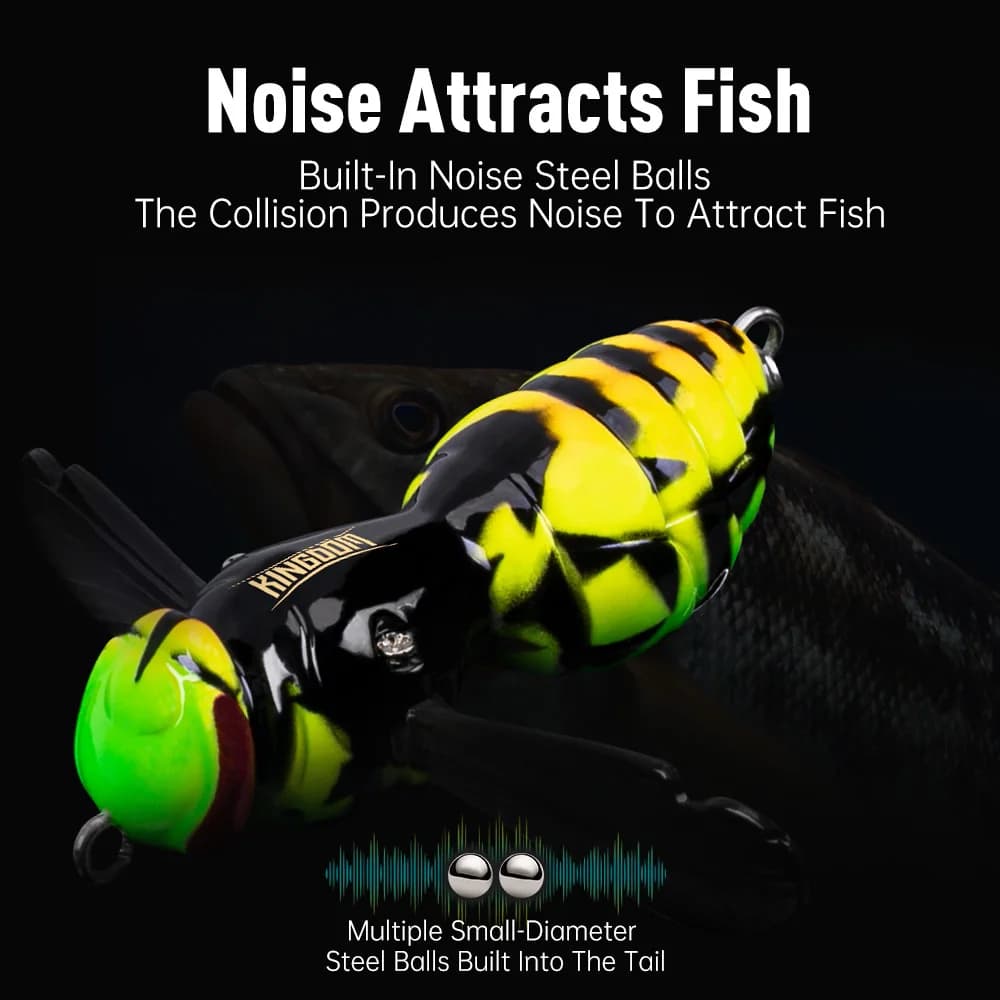 Leurre insecte flottant Kingdom Wasp - Leurres topwater bioniques pour brochet, perche et carpe