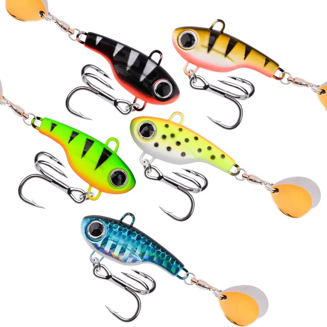Leurre spinner 1 pièce 5g à 20g VIB métal - leurre vibrant à queue rotative pour pêche à la traîne