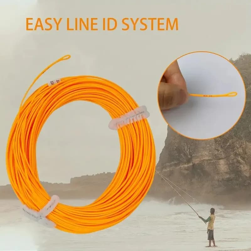 Ligne de pêche à la mouche flottante Aventik100FT WF1F-WF9F pour truite, basse et saumon - PVC tressé