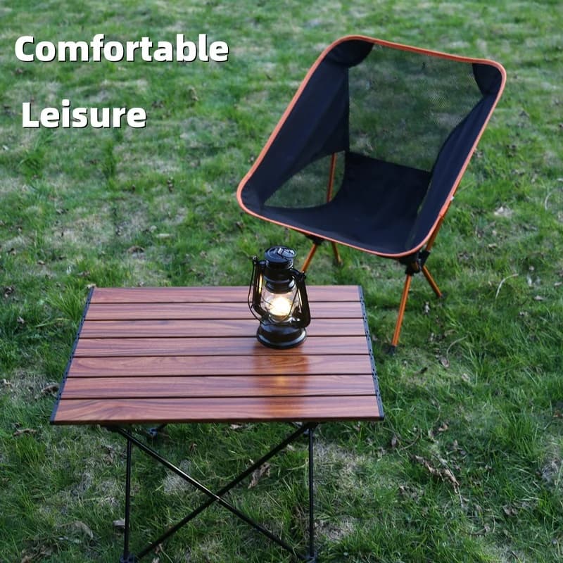 Chaise lune camping ultra-légère aluminium - Siège pliant confortable avec dossier pour pêche