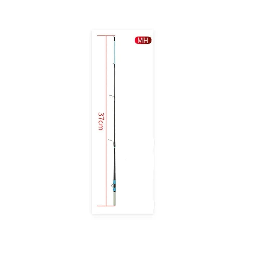 Canne hiver glace 2 brins 52cm ultra-légère spinning pêche blanche design compact pêche sur glace