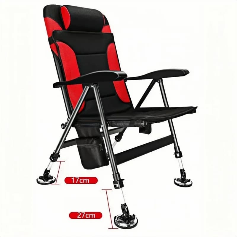 Chaise pêche télescopique réglable pliante camping extérieur équipement pêcheur portable
