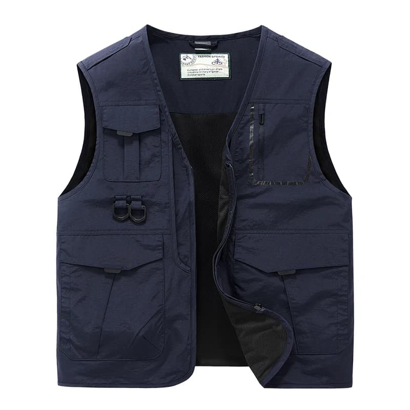 Veste fonctionnelle homme pêche et photo grand format multi-poches veste outdoor travail léger