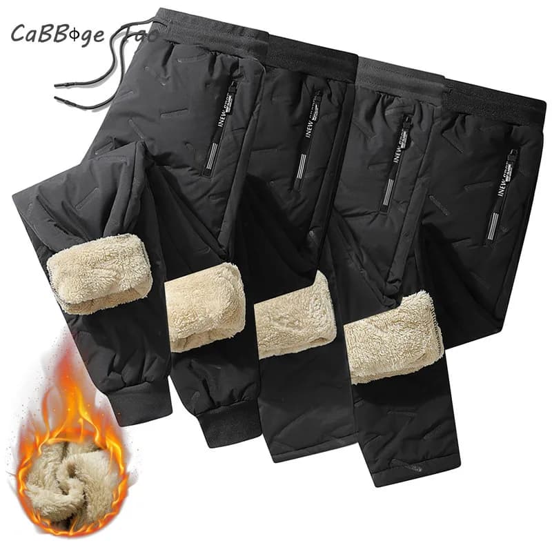 Pantalon d'hiver chaud imperméable pour pêche - Laine épaisse confort pêche hivernale