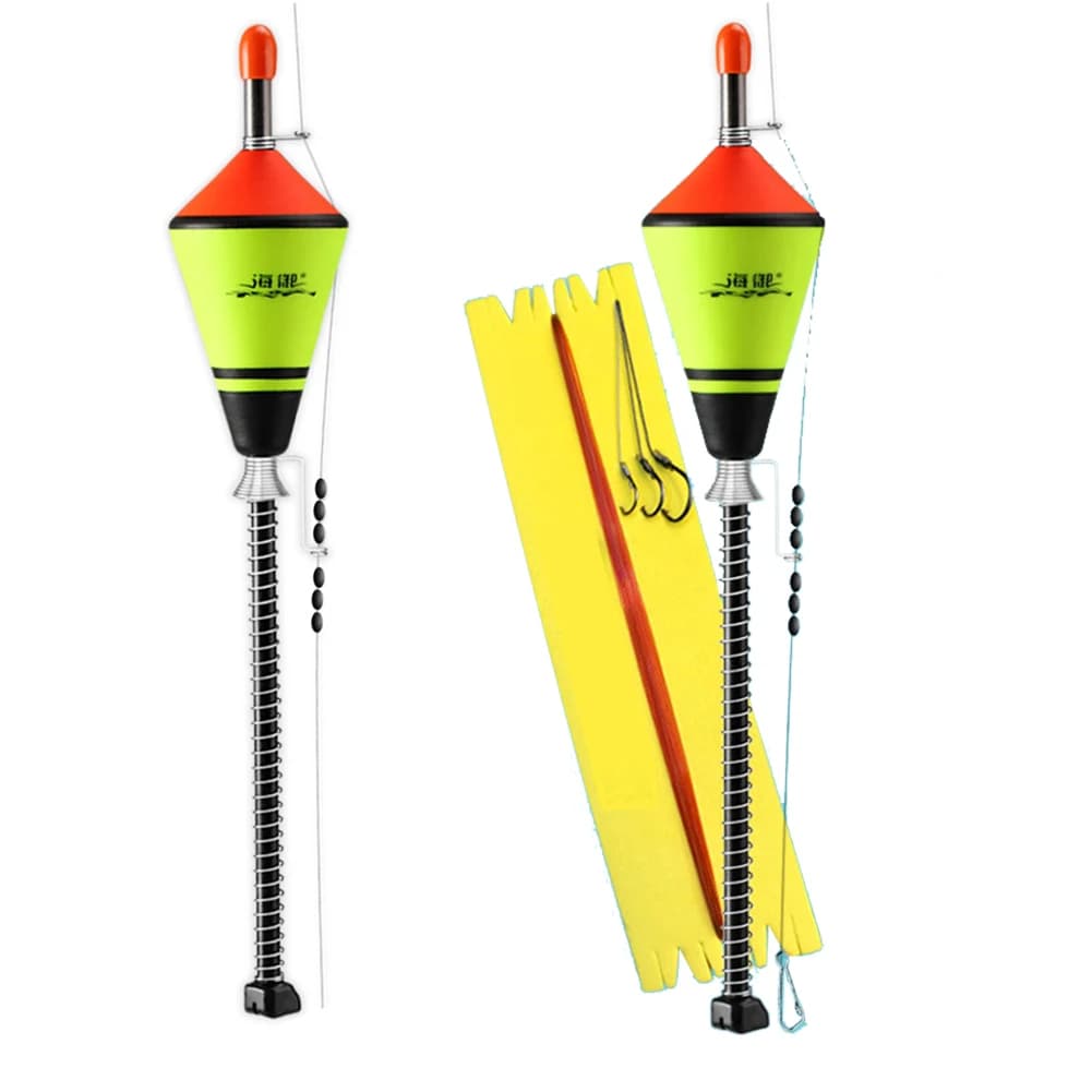 Lot de 1 à 5 flotteurs automatiques portables pour pêche rapide en mer et accessoires canne
