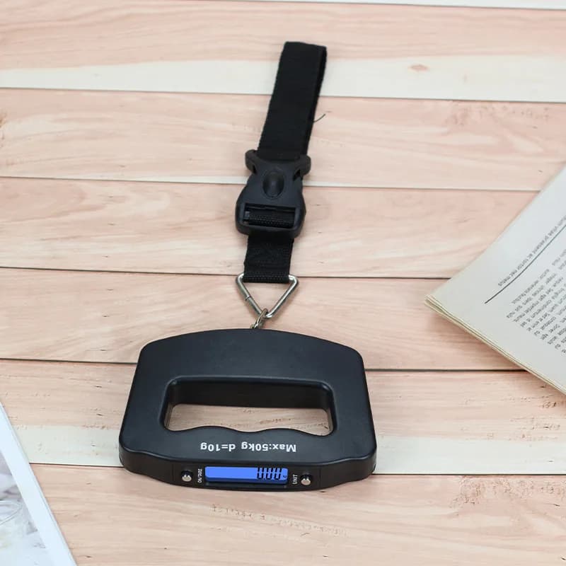 Balance électronique portable noire 50kg - Pèse-poissons de précision avec grande poignée