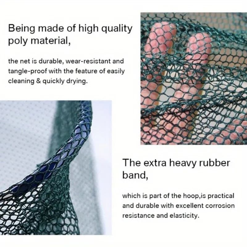 Épuisette de pêche ultra-légère pliable avec manche télescopique en alliage d'aluminium