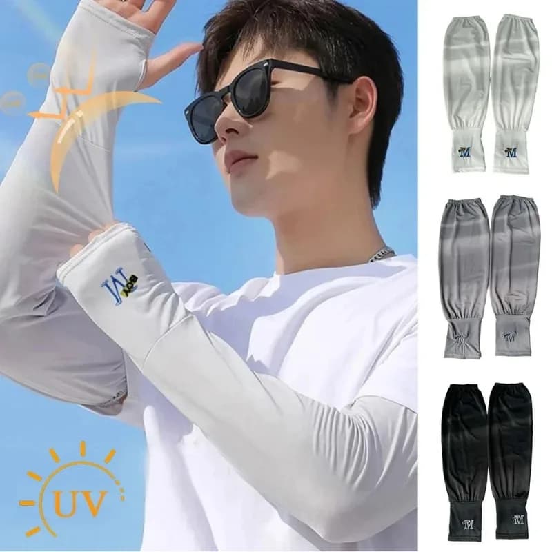 Manches de bras anti-UV pour pêche et conduite - Protection solaire légère et respirante pour hommes