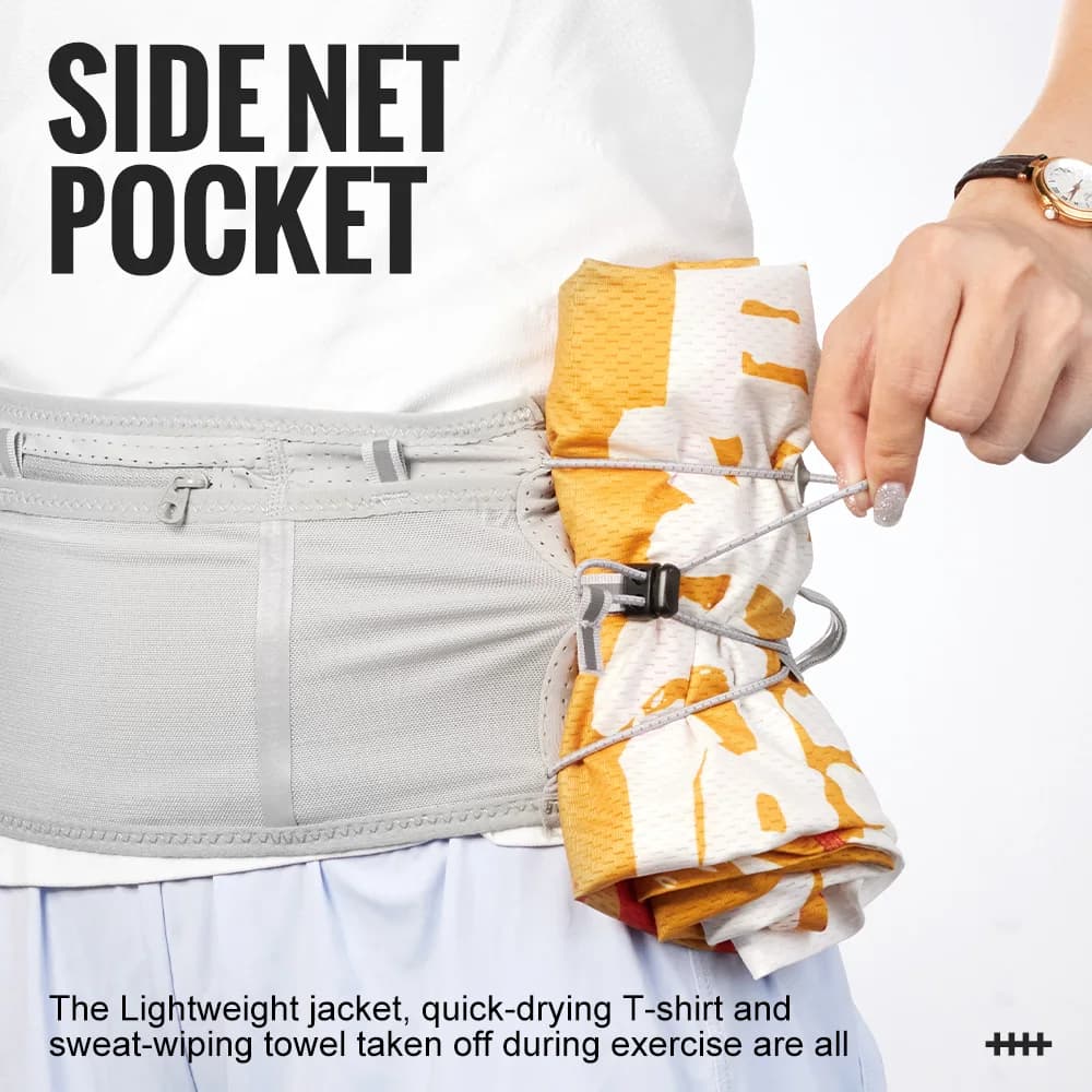 Ceinture running WRELS invisible élastique marathon étanche sac banane fanny pack multifonction