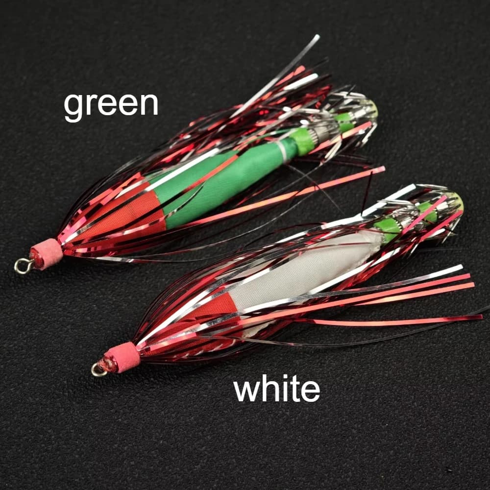 Ackibbik 5pcs Glow Squid Jig Hook - Hameçon parapluie lumineux pour pêche seiche calmar poulpe