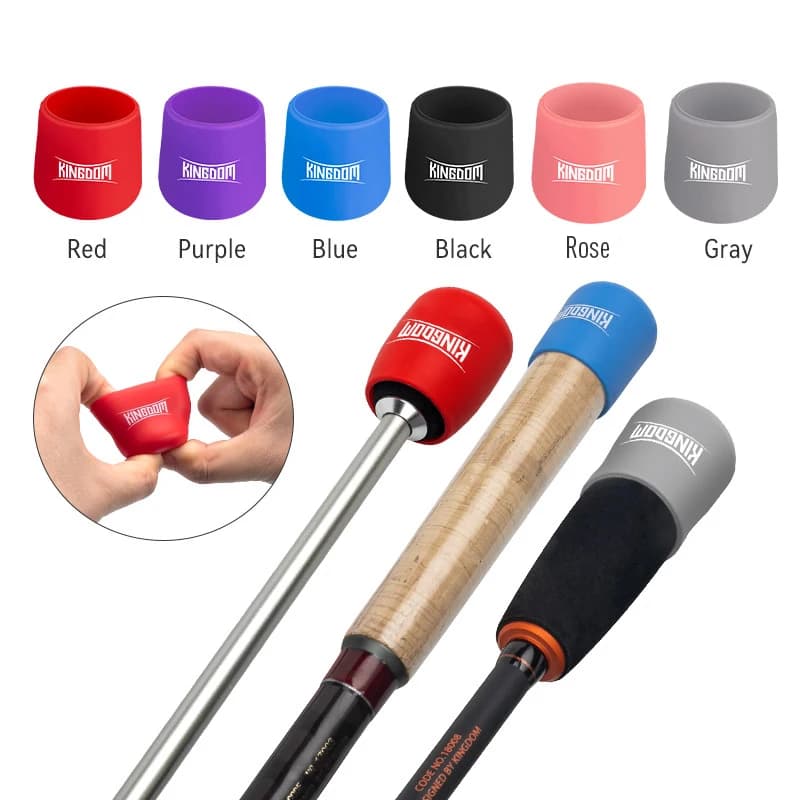 Étui de protection en silicone pour manche de canne à pêche Kingdom - Bouchon étanche accessoire pêche