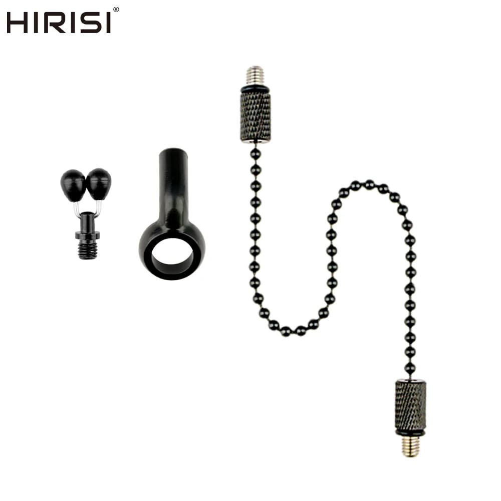 Swinger Hirisi pour pêche carpe avec chaîne inox et indicateur de touche bobbins haute précision