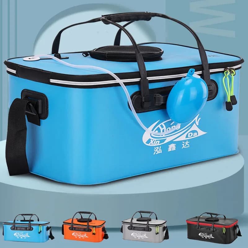 Seau à poissons vivants pliable EVA épaissi - réservoir portable pour pêche extérieure