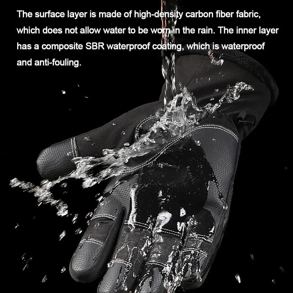 Gants pêche hiver GTUBIKE waterproof 2 doigts flip velours chaud vent hommes femmes
