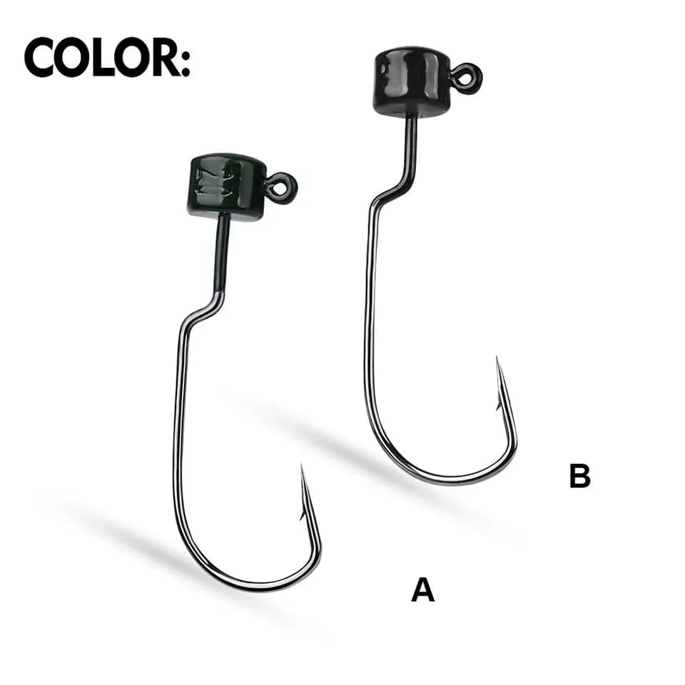 Hameçon plombé WALK FISH 3.5g 5g 7g pour pêche carnassier avec leurre souple insecte micro appât