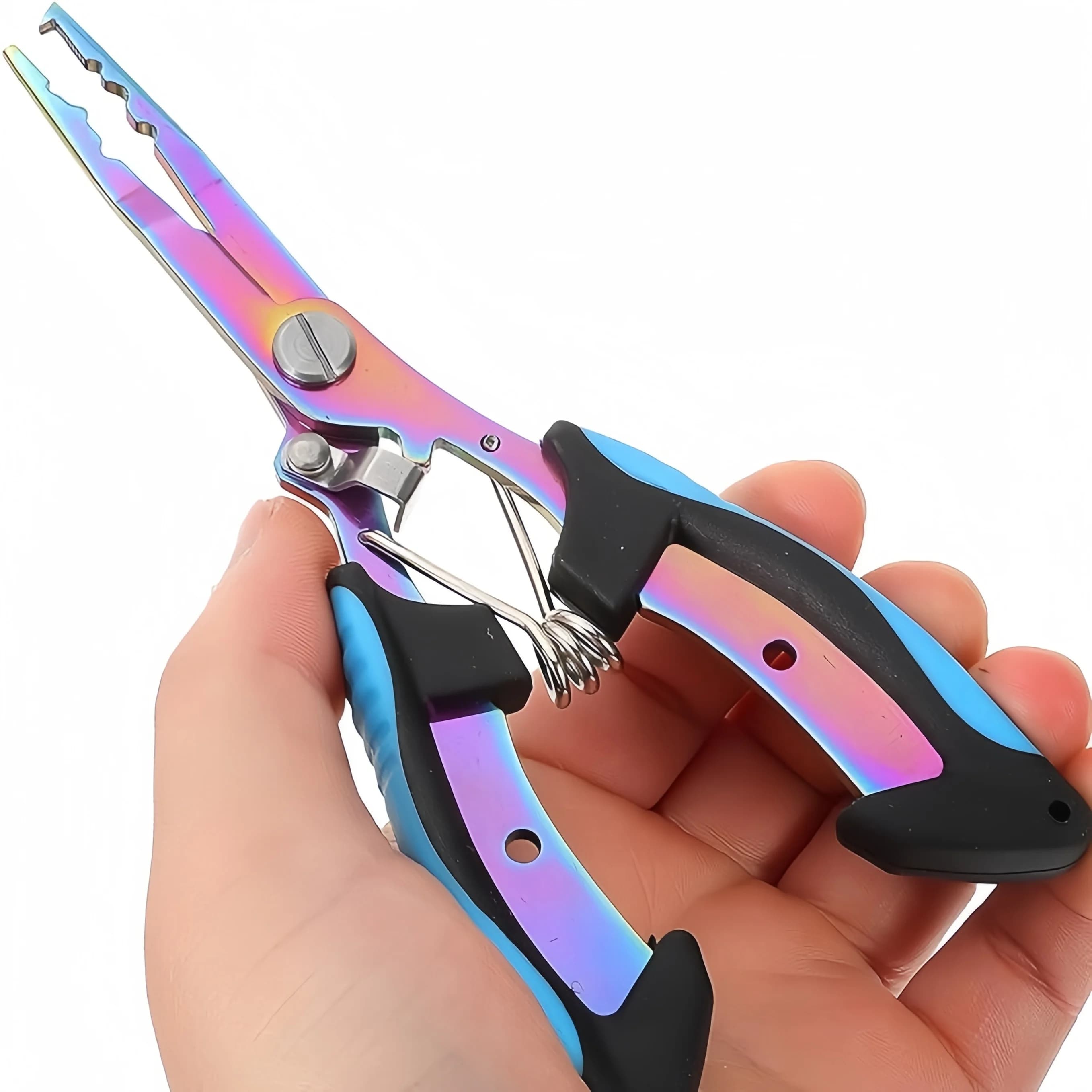 Pince multifonction pêche coupe ligne acier inoxydable et ouvre anneaux portable