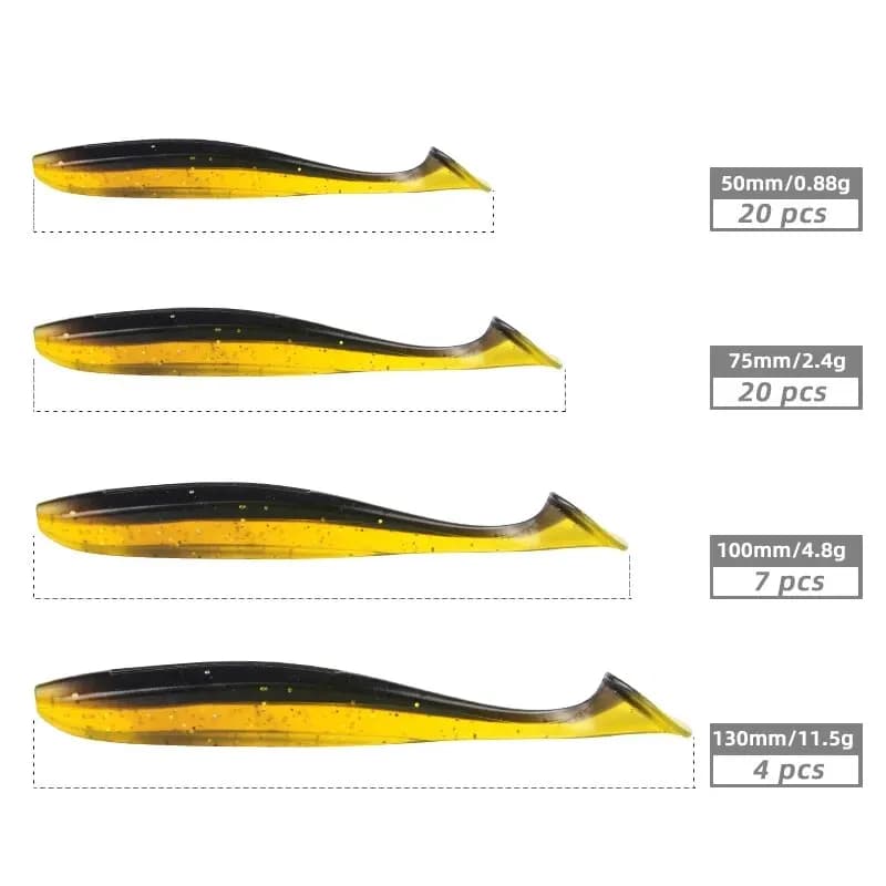 Leurre MEREDITH Easy Shiner 50-100mm - Leurre souple carpe wobbleur silicone pêche silure gardon leurre artificiel