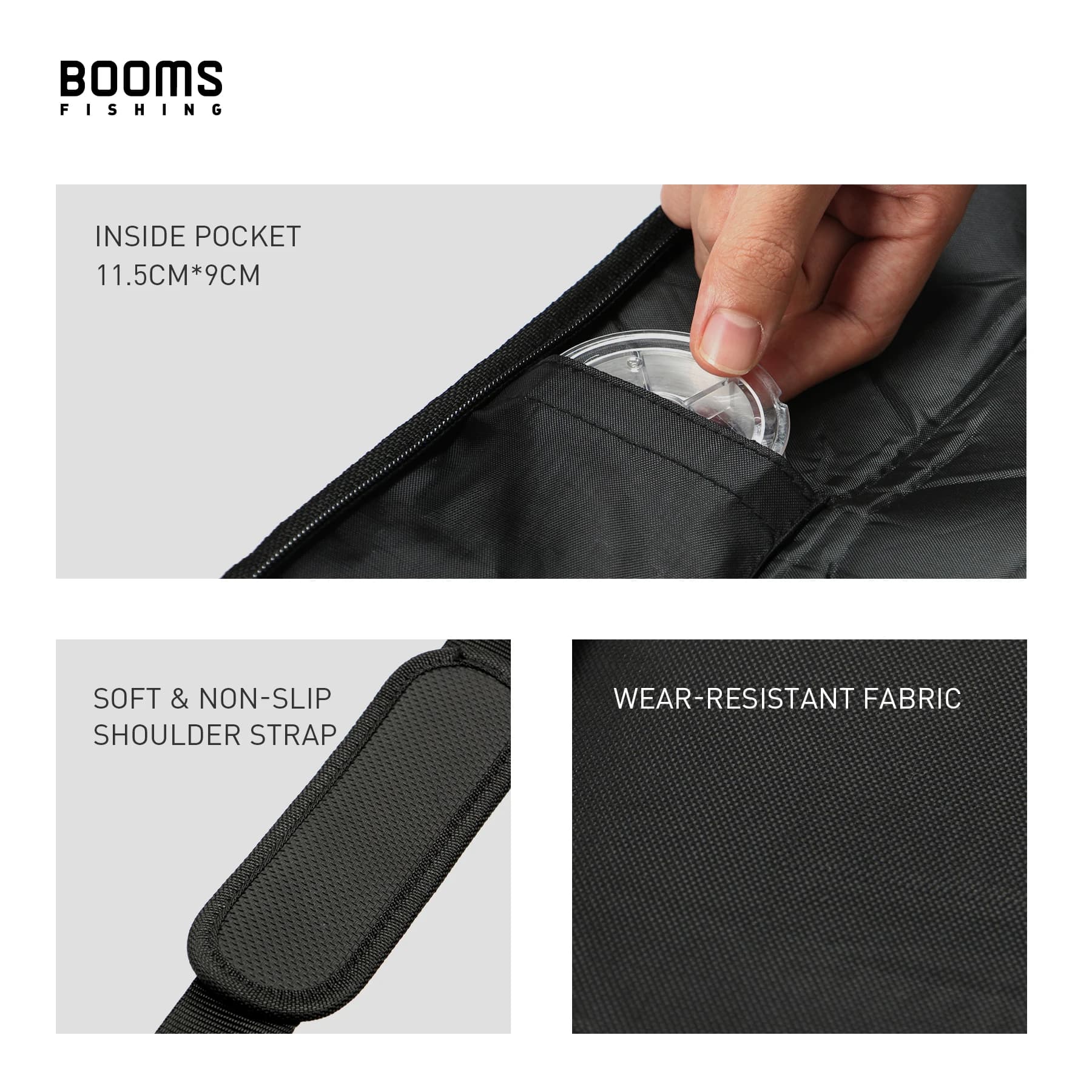 Sac de pêche pliant PB1 - Organisateur portable pour cannes, moulinets et accessoires de pêche