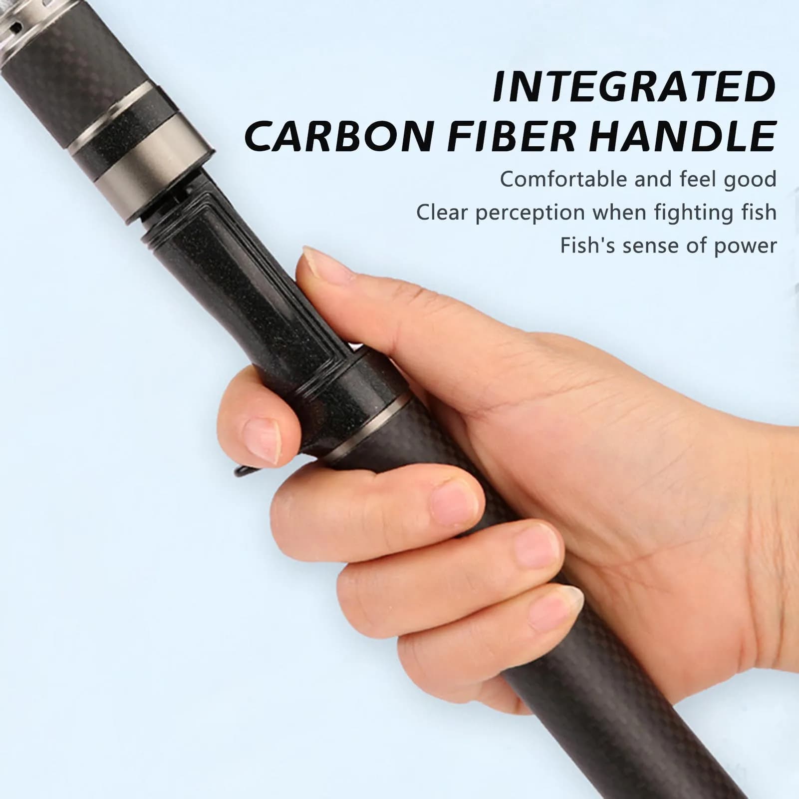 Canne télescopique portable 1.5-1.8m carbone ultra courte - Accessoire pêche pratique extérieur - 32cm fermée