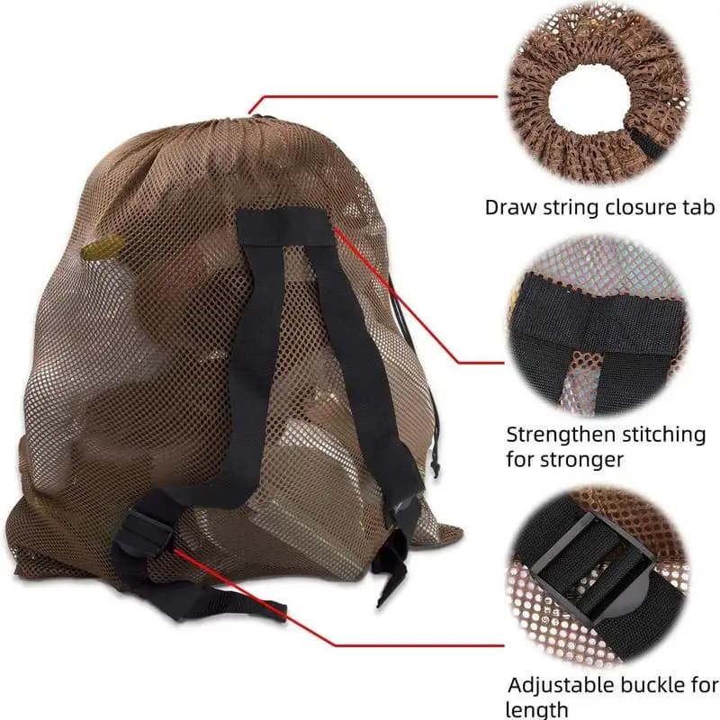 Sac léger pour leurres de canard avec sangles ajustables - équipement de chasse portable pour sac à dos