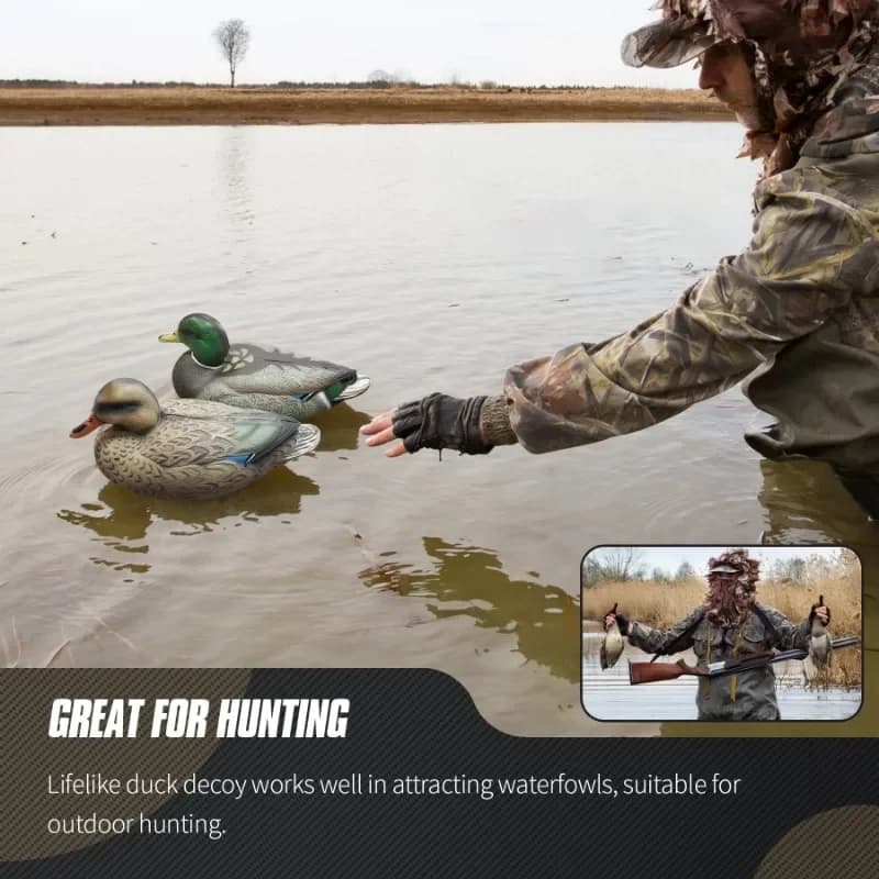 Leurres canards flottants 3D avec quille 1/6 pièces pour chasse pêche accessoires extérieurs