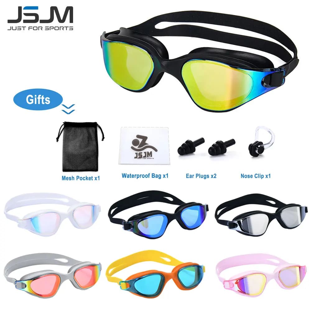 Lunettes de natation unisexe anti-buée - Modèle professionnel étanche réglable pour homme et femme