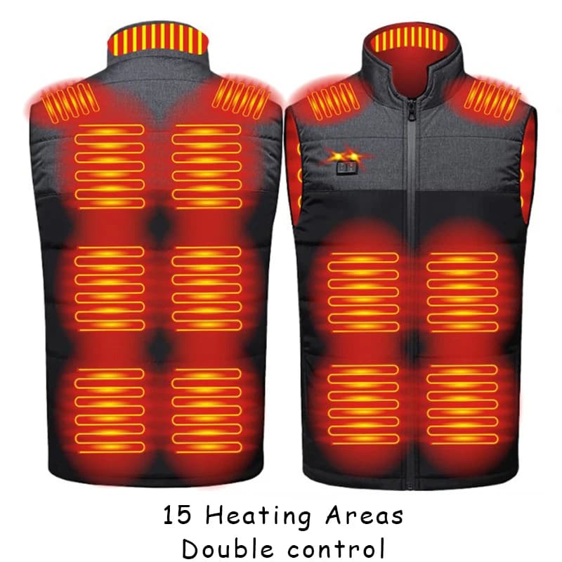 Veste chauffante femme 21 zones chauffantes - Vêtement thermique outdoor flexible - Randonnée pêche hiver