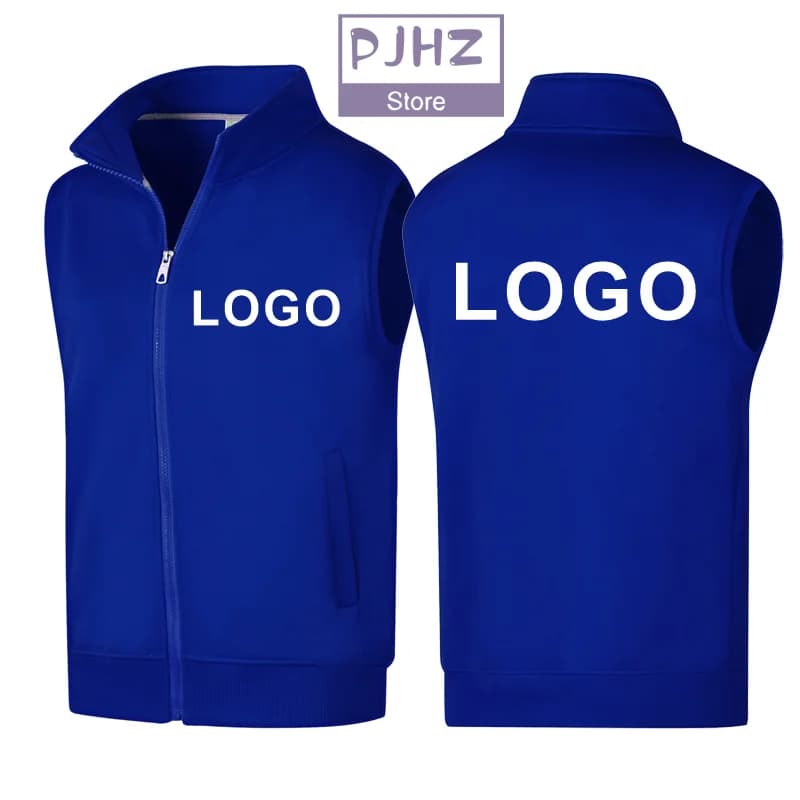 Veste polaire sans manches personnalisée logo brodé pour hommes et femmes groupe entreprise