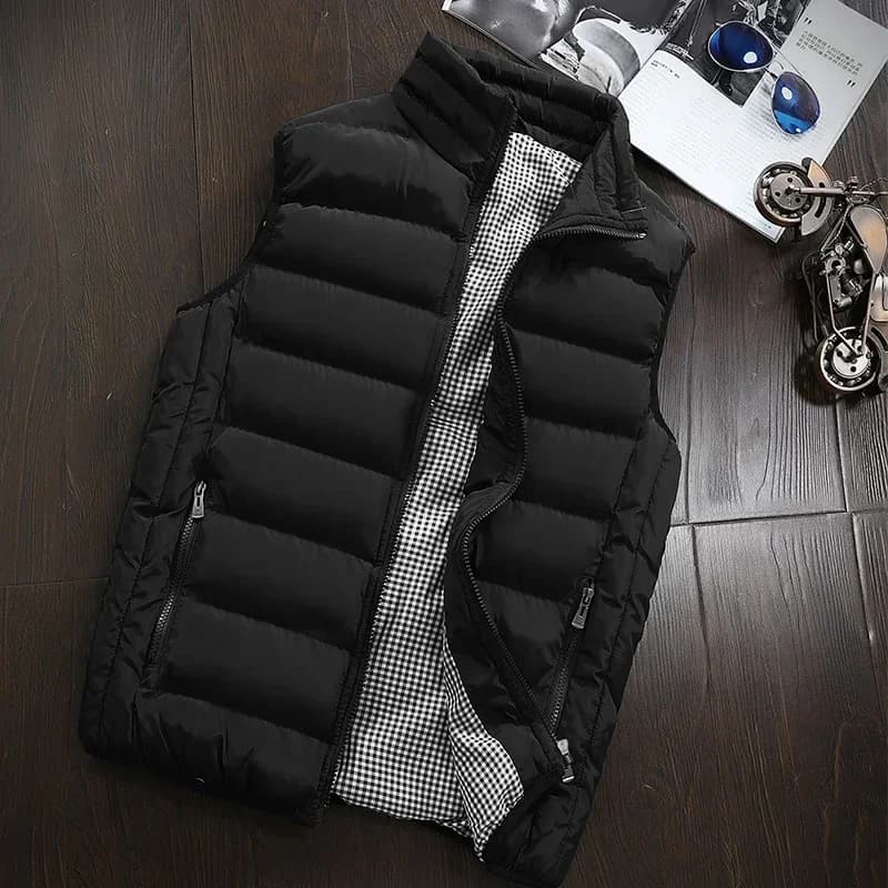 Veste sans manches homme chaude et coupe-vent en coton pour l'automne et l'hiver